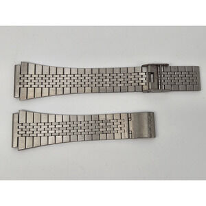 VINTAGE ORIGINAL CASIO STAINLESS STEEL USED WATCH BAND 20MM JAPAN
